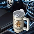 thumbnail image 4 of 1pc monkey 40oz Tumbler with Straw & Handle - Insulated Stainless Steel Cup | Holiday Gift for Man Women (Christmas, Valentine's, Birthday), 4 of 5