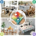 thumbnail image 4 of Colorful Tie Dye Ink Splash Pattern Square Tablecloth,Waterproof Square Table Cover,Wipeable Spillproof Washable Table Cover for Home Kitchen Party Decor 42"X42"(107x107cm), 4 of 6