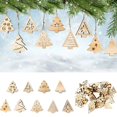 thumbnail image 2 of Mini árbol colgante de copo de nieve de madera, 50 piezas, feliz Nochebuena, para ventana pegatina, decoraciones de nieve de invierno para el hogar, Feliz Año Nuevo, 2022, 2 of 3