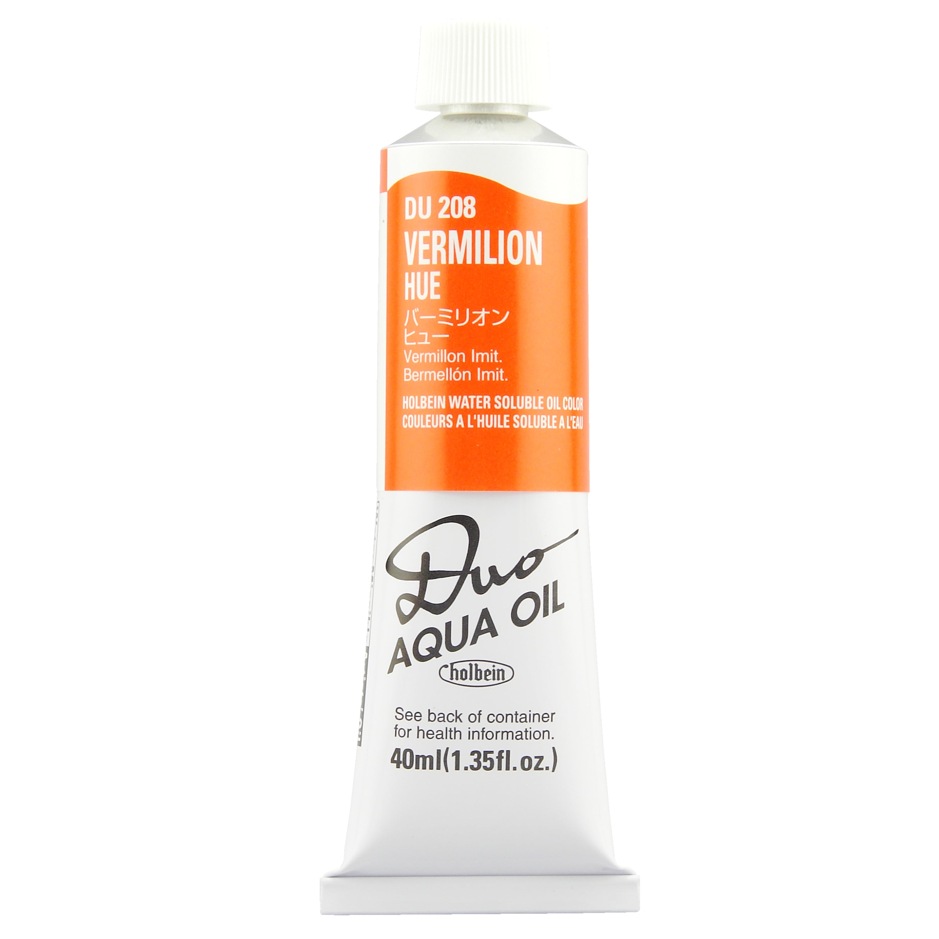 DUO Aqua Oil Color 40ml, Vermilion Hue