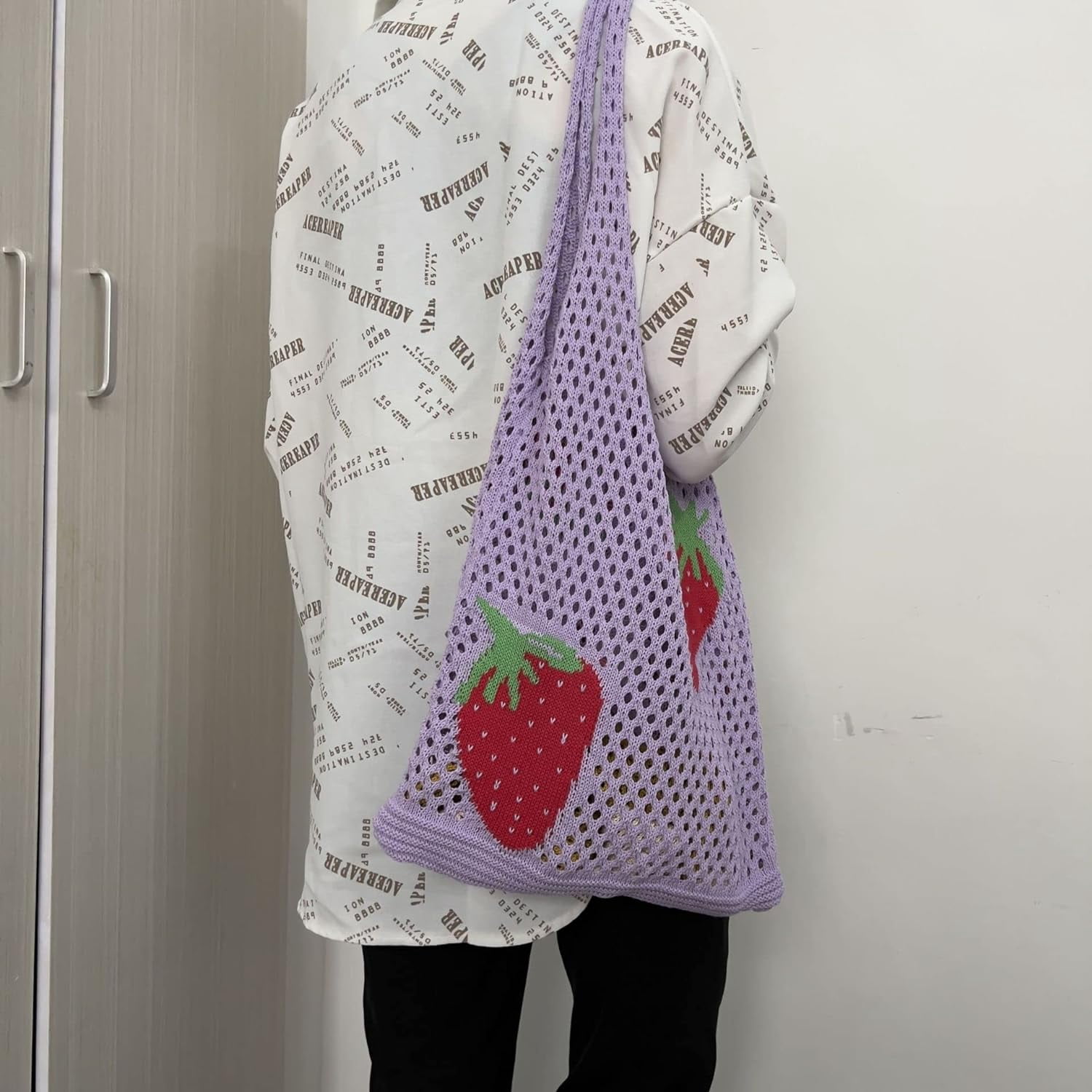 Kukuzhu Crochet Tote Bag Aesthetic Tote Bag Y2k Bag Fairy Aesthetic Tote Bags Fairy Accessories