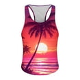 thumbnail image 3 of Camiseta de tirantes de cuello redondo para hombre, sin color, con estampado degradado, cuello redondo, tirantes finos, espalda con fugas, estilo informal, deportiva, para hombre, 3 of 4
