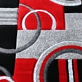 thumbnail image 6 of Emma + Oliver 3x16 Olefin Accent Rug with Modern Geometric Pattern in Red, Gray, Black & White with Natural Jute Backing, 6 of 6
