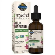 Garden of Life mykind Organics Oil of Oregano Seasonal Drops 1 fl oz (30 mL) Liquid, Concentrated Plant Based Immune Support - Alcohol Free, Organic, Non-GMO, Vegan & Gluten Free Herbal Supp