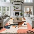thumbnail image 4 of Western Animal Washable Living Room Rugs 6'x9', Cactus Horse Leaf Boho Retro Low Pile Throw Large Area Rug Non-Slip Sturdy Edge Binding Carpet for Dining Room Kitchen Office, 4 of 9