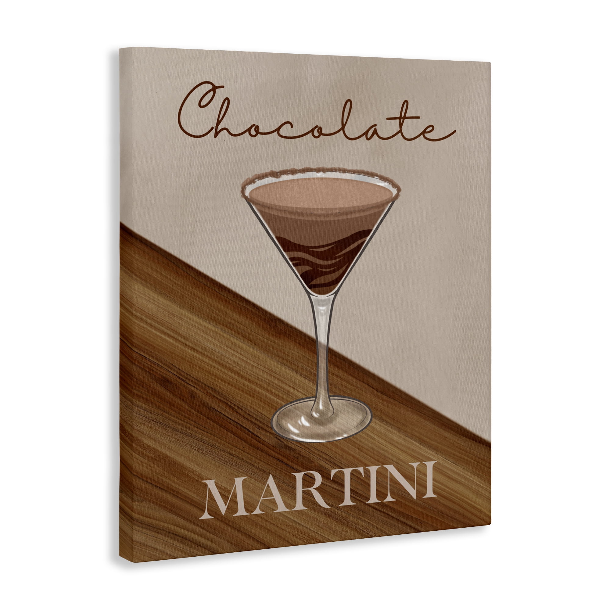 Stupell Industries Chocolate Martini on Brown Canvas Wall Art, design by Marcus Prime