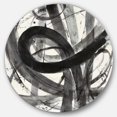 thumbnail image 1 of Designart 'Rouleau Minimaliste III' Art Mural Géométrique en Métal - Disque de 36, 1 of 5