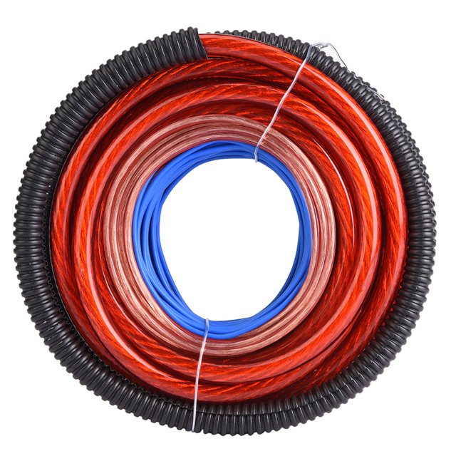Car Audio Subwoofer Wire, 4 Guage 2800W Car Audio Subwoofer Speaker Installation Wire Cable Kit Fuse Suit