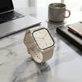 thumbnail image 4 of Compatible for Apple Watch Series 11 10 Band 46mm 42mm 40mm  with Bumper, Bling Glitter Women Silicone Soft Comfortable Strap for iWatch Band 46mm 44mm 42mm 40mm 38mm, 4 of 4