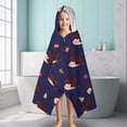 thumbnail image 6 of Cute Hedgehog Pattern Hooded Bath Towel，60"x35" for Ages 3 To 12 Kids, Quick Dry Lightweight Soft Microfiber Hood Beach Towel Cover Up for Kids, 6 of 7
