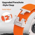 thumbnail image 3 of BANDOVA Orange Rugged Nylon Apple Watch Ultra Band , 26mm Wide Parachute Clasp Sport Strap for Men 42/44/45/46/49mm, 3 of 7