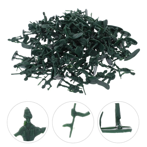 100Pcs Small Soldier Models Mini Soldier Figures for Doll Houses School Projects Educational Use