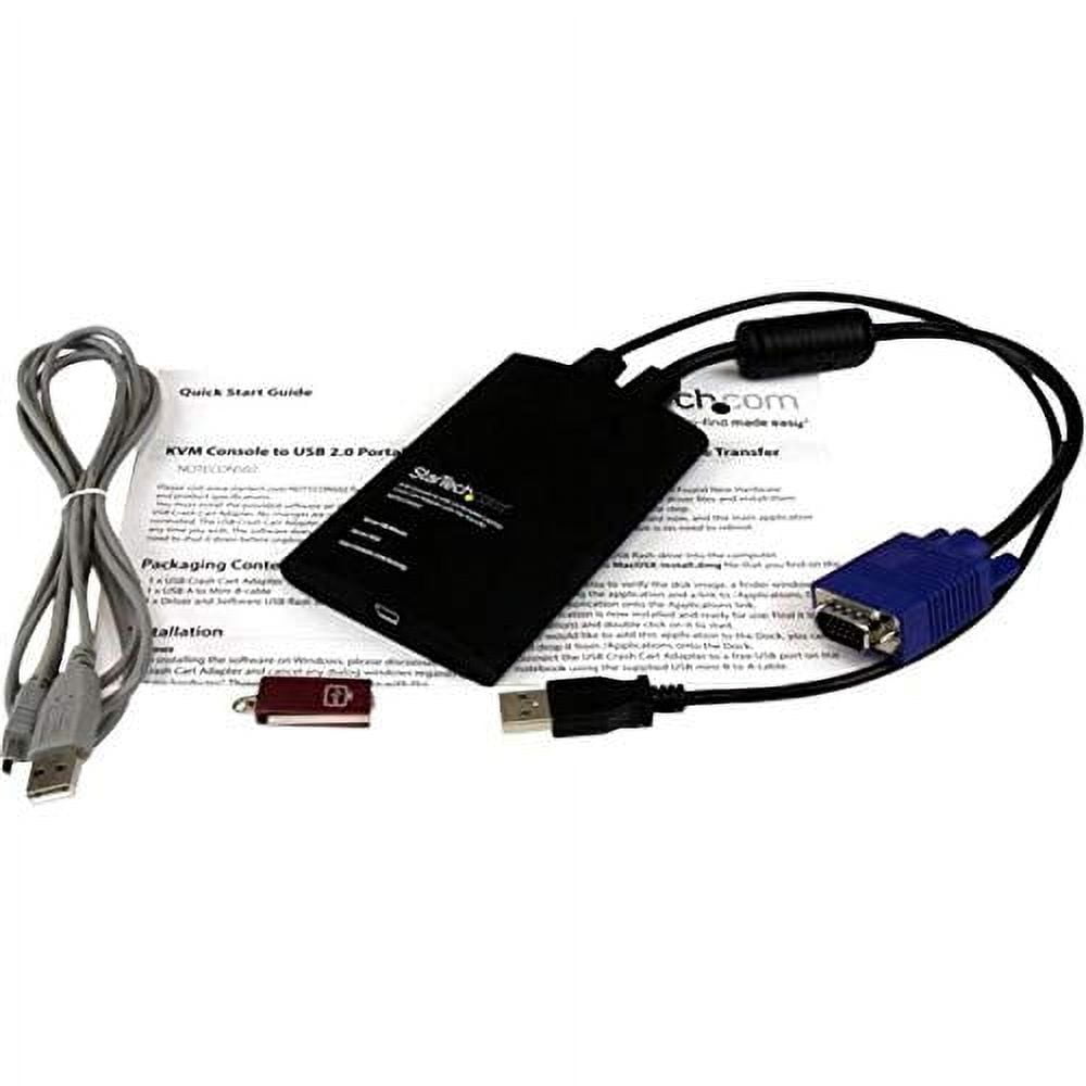 StarTech.com USB Crash Cart Adapter - File Transfer & Video - Portable Server Room Laptop to KVM Console Crash Cart (NOTECONS02)