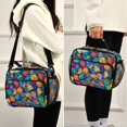 thumbnail image 5 of FORMRS Student Lunch Bag Insulated Reusable Cooler Box with Zipper Pockets, Vibrant Art Leaves Pattern, 5 of 9