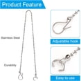 thumbnail image 2 of 3 Pack Stainless Steel Universal Toilet Flapper Chain Replacement Kit 12 Inch Hook Ring Hardware, 2 of 7