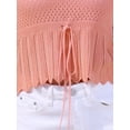 thumbnail image 5 of DARING DIVA Women's Crochet Sleeveless Tie Front Cropped Top S Pink, 5 of 6