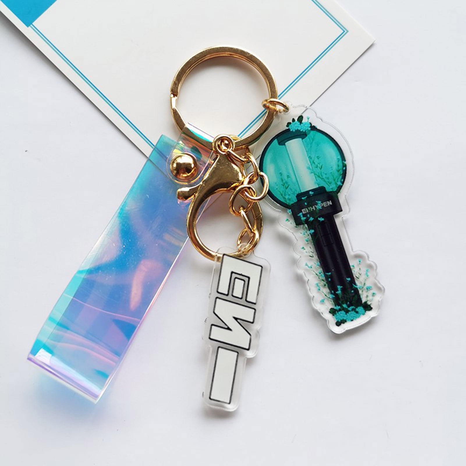 KPOP Ateez Aespa Itzy 3D Lightstick Shape Key Chain Keyring Holder Bag  Charm AAA