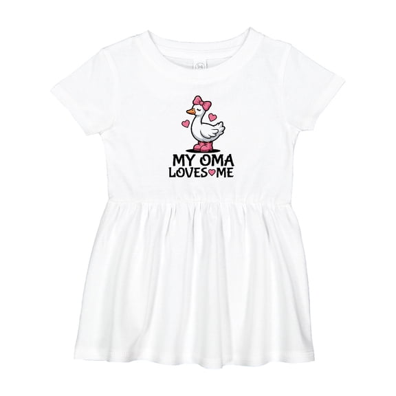 Inktastic My Oma Loves Me Grandkids Girls Baby Dress