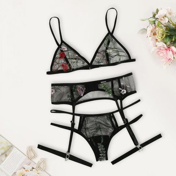 uublik Lingerie Set for Women Sexy Naughty Babydoll Sexy Naughty Bodysuit Plus Size Lace