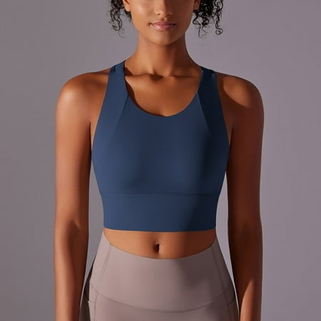 Weiqiqre Womens Fashion U Back Sports Bras High Neck Crop Workout Sports Bra Beautiful Back Fitness Yoga Suit Tank Top