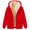 Red, variant on Bovemsi Sweatshirt for Women Autumn Winter Casual Solid Hooded Neck Long Sleeve Pocket Tops Zipper Coat Zip Up Hoodie