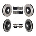 thumbnail image 1 of Transit Auto Front Rear Coated Drilled Slotted Disc Brake Rotors and Ceramic Pads Kit for Car Mini Cooper Countryman Clubman John Works ALL4 KDC-101230, 1 of 11