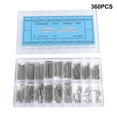 thumbnail image 5 of 360pcs Acero inoxidable Reloj Band Link Chaveta Pasadores Barras de resorte Herramientas en 18 tamaños diferentes - 6 mm-23 mm (Plata), 5 of 5