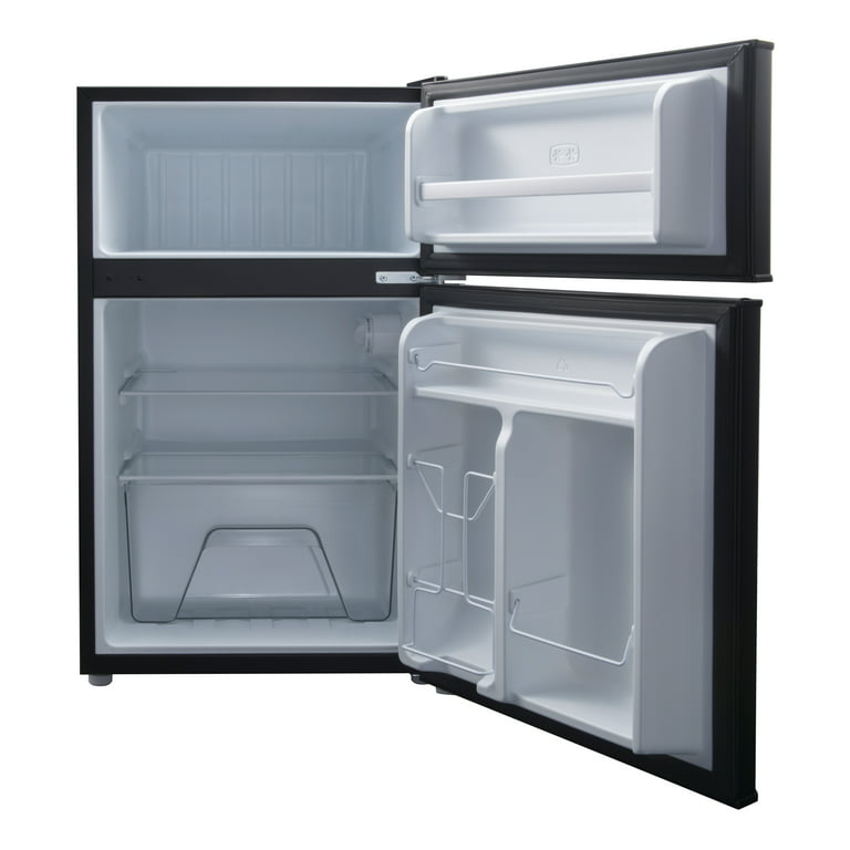 Techomey Semi Truck Refrigerator 2.1 Cu.Ft, AC/DC Compact Lockable Fridge,  Reversible Door, 12V Quiet Absorption Refrigerator for Truck, RV, Camper