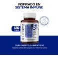 thumbnail image 2 of Suplemento Alimenticio LIFEED5 Immune Vitamina C D3 Equinace Zinc Jengibre Cúrcuma 120 Cápsulas, 2 of 7