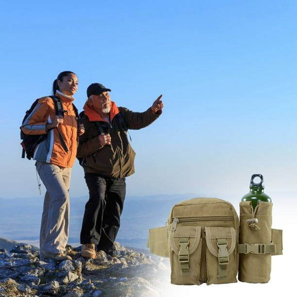 Xihbxyly Riñonera para Exteriores, Diseño Multifuncional, Funda Extraíble para Botella de Agua, Cómoda para Senderismo y Escalada, Imprescindible para Viajes, Poliéster Resistente, Capacidad de 4 L,