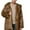 Brown, variant on Herrnalise Mens Faux Fur Coat Winter Woolen Overcoat Pockets Button Turn-down Collar Scarf Warm Wool Overcoat Long Trench Coat Motorcycle Jakcet