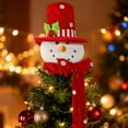 thumbnail image 6 of Yucurem Christmas Tree Topper Snowman, Plush Snowman Treetop Hugger with Red Top Hat & Scarf for Xmas Winter Winter Party Supplies, 6 of 7