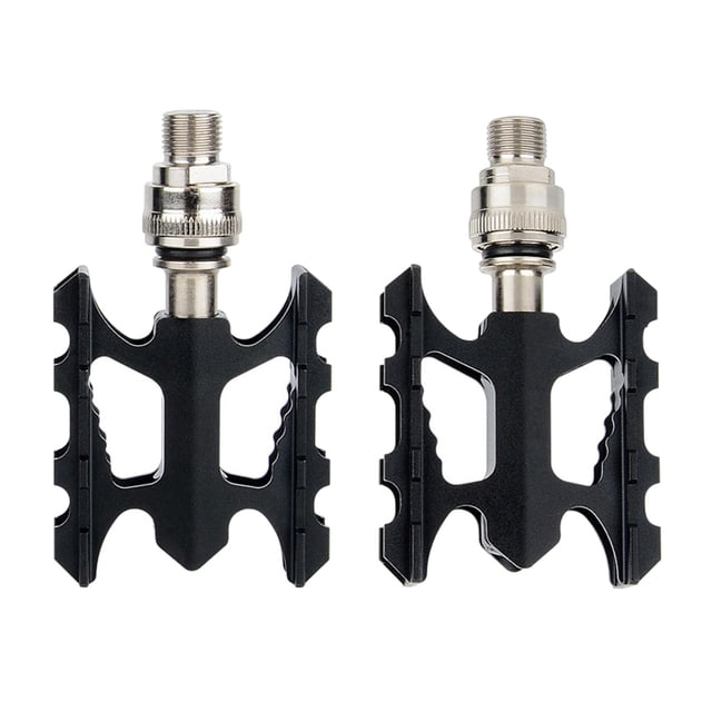 2 uds pedales de bicicleta plegables de aleación de aluminio bicicleta de carretera BMX de ciclo de ciclismo Negro Zulema Pedal de bicicleta ligero