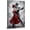Frame-style, variant on Romantic Tango Dancers Canvas Wall Art Abstract Couple Dancing in Red Dress Oil Painting Black and White Poster for Living Room Bedroom Home Wall Decoration