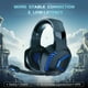 thumbnail image 5 of Ecomoment Audífonos Gamer Inalámbricos 2.4G y Bluetooth 5.2 con Micrófono, Cable 3.5mm para PS5, Xbox, Switch, PC, Mac. Batería 40H, Negro/Azul, 5 of 7
