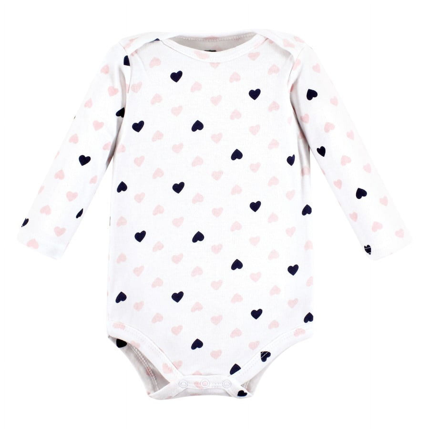 Hudson Baby Cotton Long-Sleeve Bodysuits, 3-Pack, Newborn- 24 Months