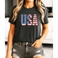 thumbnail image 3 of Distressed USA Flag Shirt for Women, Men, Youth and Toddler Boys and Girls Matching 4th of July Tee Dark Gray Heather Shirt Adult Medium, 3 of 4