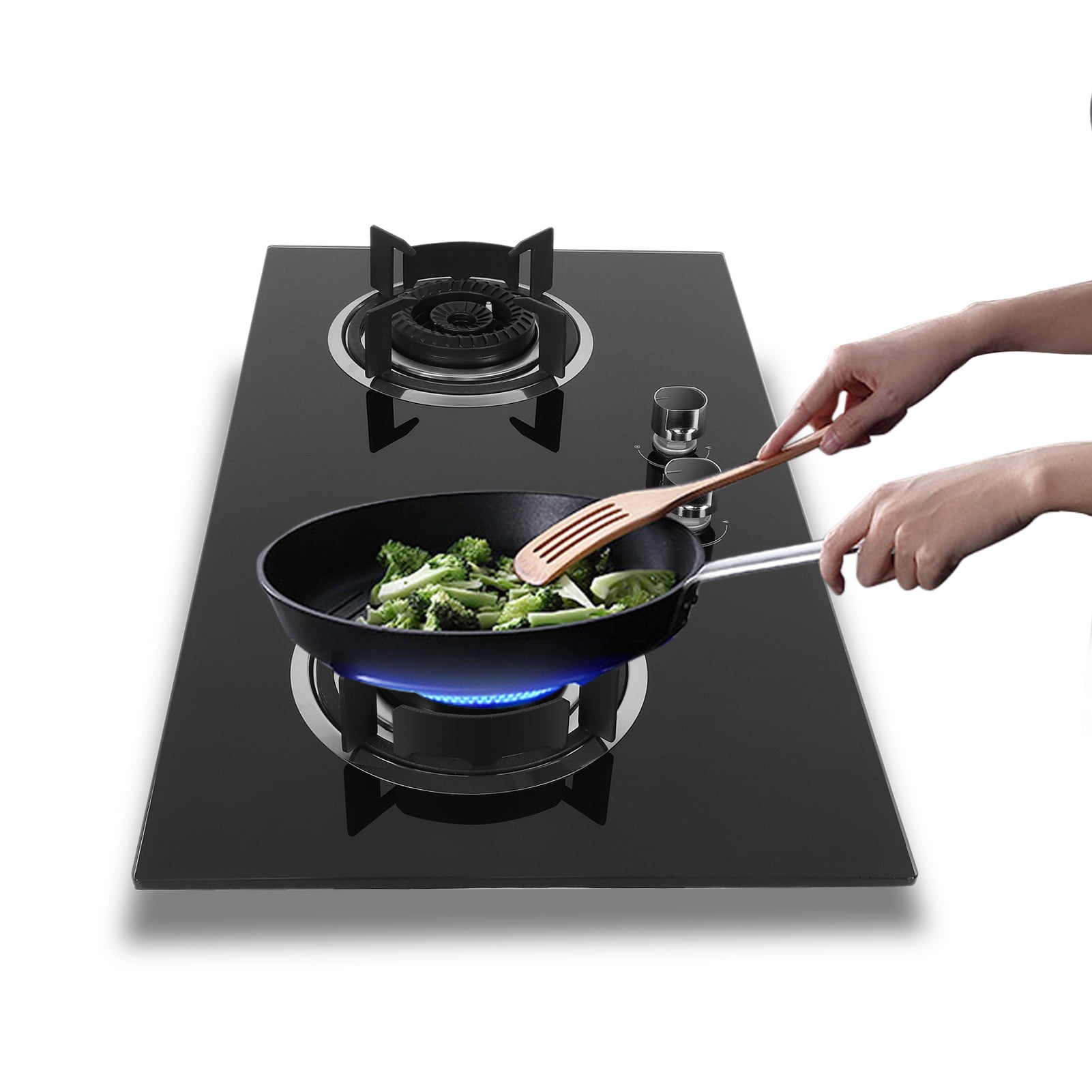 Ymiko Kitchen Appliance,Gas Cooker,Household 2 Burners Liquefied Gas Stove Cooker Kitchen Cooking Accessory Appliance Cookware