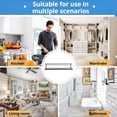 thumbnail image 5 of Carbon Steel Wall-Mounted Kitchen Spice Rack - 29cm/11.4" Thickened Carbon Steel Hanging Storage Shelves, No-Drill Spice Organizer for Cabinet Door, Industrial Strength Metal Rack for Spices (2pcs), 5 of 7