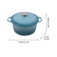 thumbnail image 3 of D Enameled Cast Iron Dutch Oven 7.87 Inch Heavy Duty Pot With Lid for Stewing Braising Baking 7.87X7.87 Inches, 3 of 7