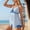 E_Sky Blue, variant on MGDXOX Women's Bathing Suits Two Piece Floral Swimsuits Tummy Control Modest Tankini with Shorts Flowy Cut Out Swim Dresses Blue M