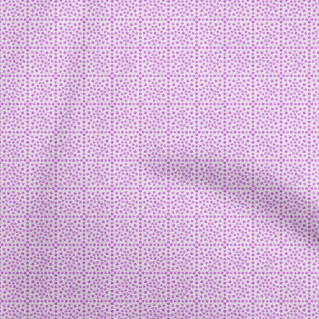 oneOone Popeline de Coton Violette Tissu Floral Tissu pour Robe Tissu Imprimé Tissu au Mètre 56 Pouces de Large
