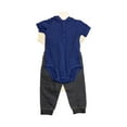 thumbnail image 2 of Carter's Boys 3 Piece Ankle Length Pants Bodysuit Pant Short Sleeve Set (Cream/Navy Denim, 18M), 2 of 2