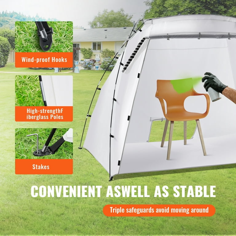 What's the easiest way to make a large spray tent? An E-Z Up canopy an