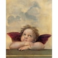 thumbnail image 2 of Sanzio, Raffaello 15x18 Gold Ornate Wood Framed with Double Matting Museum Art Print Titled - Angelo II - Madonna Sistina, 2 of 4