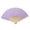 A007- Purple, variant on Hand Folding Fan, Solid Yellow Paper Handheld Fan, Lightweight Bamboo Rib Folding Fan, 1 Piece Plain Yellow Decorative Fan, Smooth Foldable Design for Personal Cooling, Wedding
