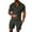 Black, variant on HDGB Mens Polo Shirt and Shorts Sets Short Sleeve Outfits 2 Piece Fashion Summer Tracksuits Casual Beachwear Breathable Zipper Polo and Pants Set