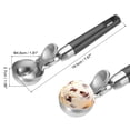 thumbnail image 2 of Uxcell Cucharón de Helado de 4 Onzas con Gatillo, Cucharón de Acero Inoxidable para Porciones de Galletas con Gatillo de Pulgar, Negro, 2 of 6