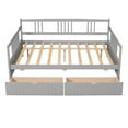 thumbnail image 5 of Tcbosik Full Size Modern Wood Daybed with 2 Drawers, Gray, 5 of 10