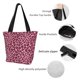 thumbnail image 4 of Balery Rose Leopard Print Bolsa de Hombro con Diseño, Bolsa Grande y Duradera, Bolsa Versátil para Compras, 4 of 6